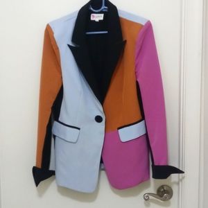 L'Atiste color block suit
